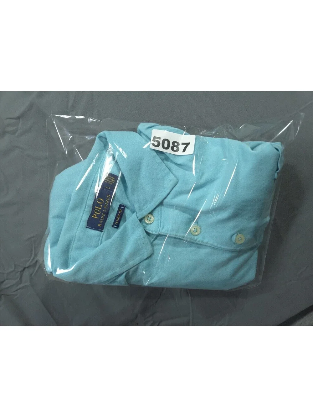 Polo Ralph Lauren Shirt Mens Large Light Sky Blue Soft Cotton Pocket Classic Fit